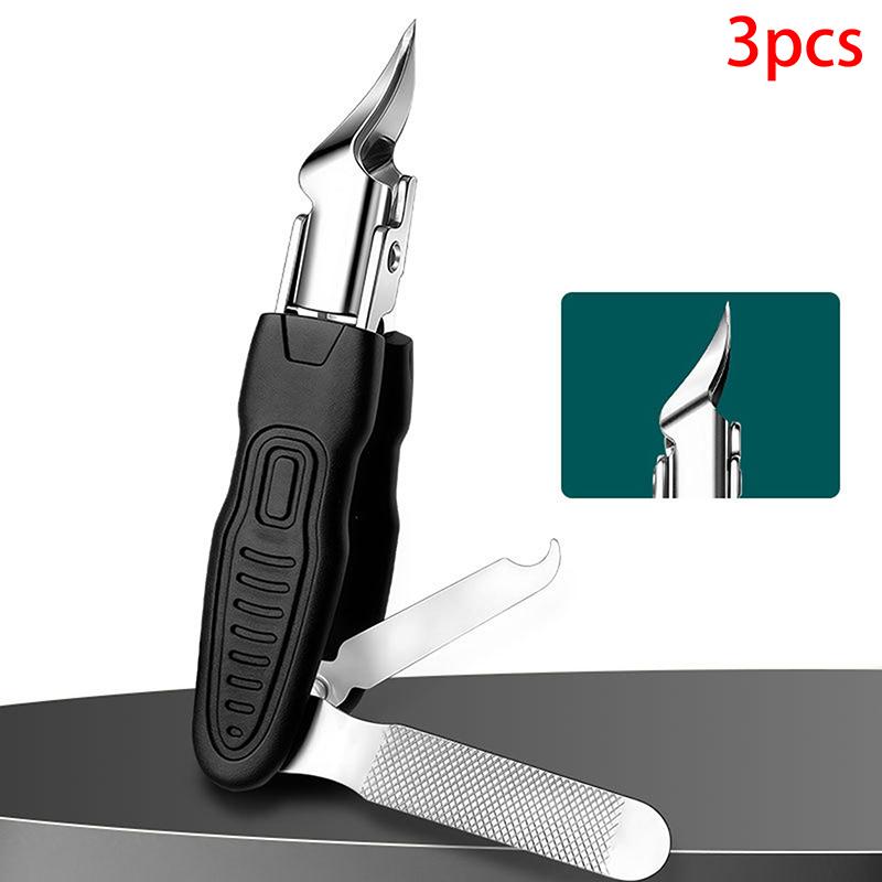 3-In-1 Anti-splash Nail Clippers Multi-style Ingrown Toenail Cuticle Cutter Diagonal Pliers Household Nail Trimmer Manicure Tool
