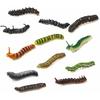 Große Hashi 12 Paare Insektenförmige Plastikwürmer für Streiche, Mehrfarbige Dekorationen und lustige Requisiten (maochong-12p-01)