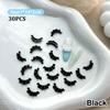 30Pcs French Carved Lace Nail Art Decorations Solid Color Lace Resin Nail Art Decorations For Diy Hairpin Nails Parts