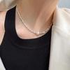 Fashion Broken Silver a Few Taels Irregular Pearl Necklace Women's Retro Exaggerated Niche High-end Unique Design Neck Chain