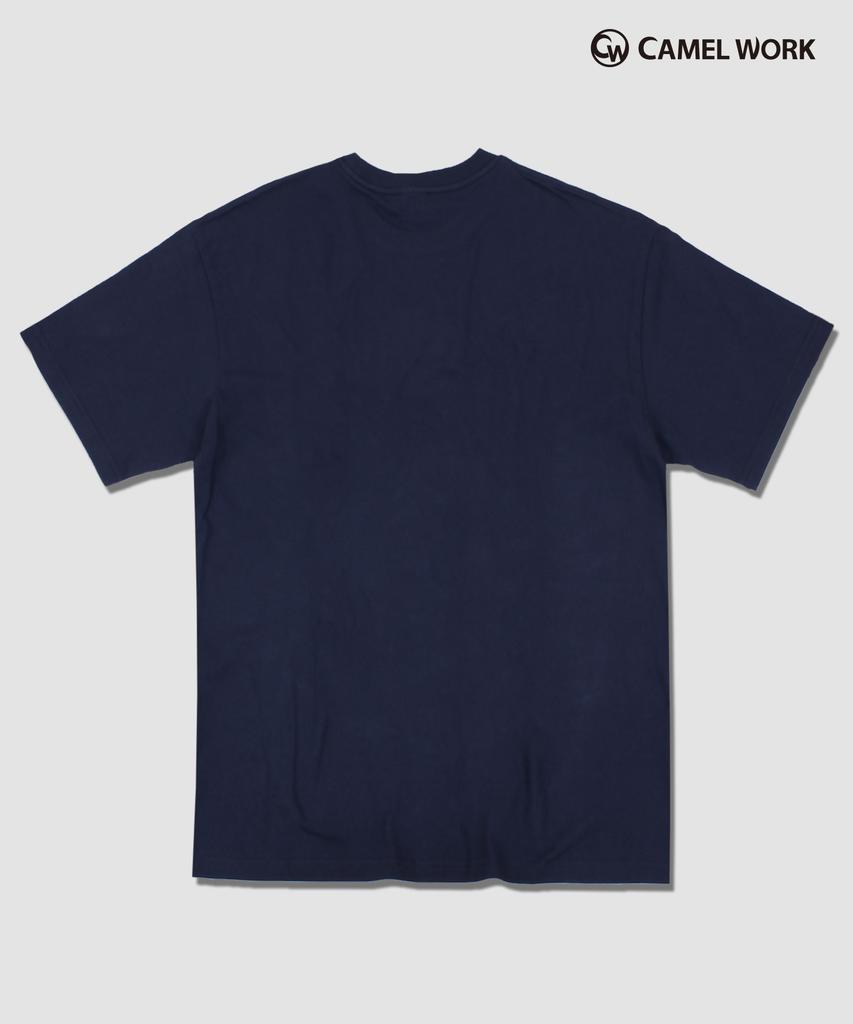CAMEL WORK Authentic Logo Short Sleeve T-Shirt (Navy)