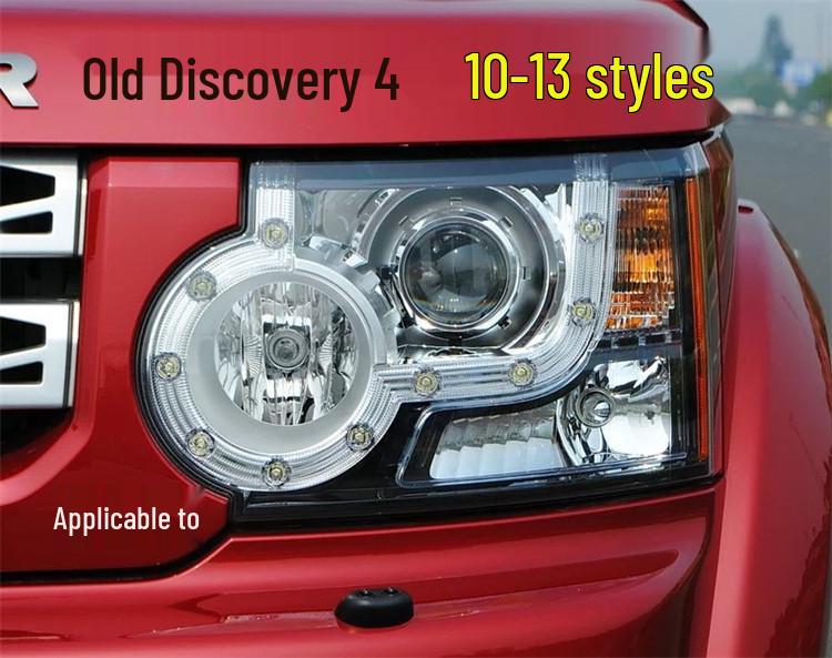 Compatible Headlight Lens & Black Bottom Rear Shell for Land Rover Discovery 4 (2010-2013) Old Model.