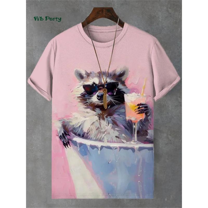 

Summer Round Neck Cute Funny Animal Pattern 3D Print Top Fashionable Casual Short Sleeved Men s and Women s Couple Unisex T-shirts 6XL