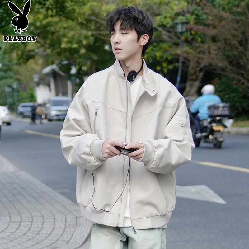 PLAYBOY Men's Casual Autumn/Winter Flight Jacket