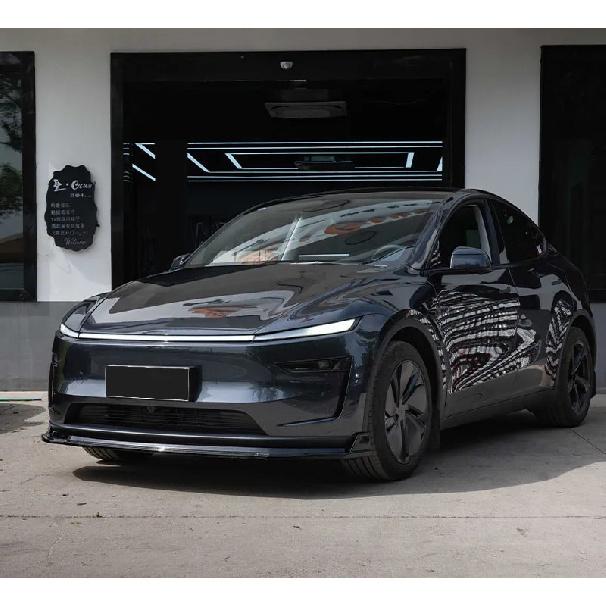 For New Tesla Model Y Juniper Launch 2025+ Front Bumper Front Lip Front Shovel Kit Sedan Body Spoiler Splitter Chin Guard Kit