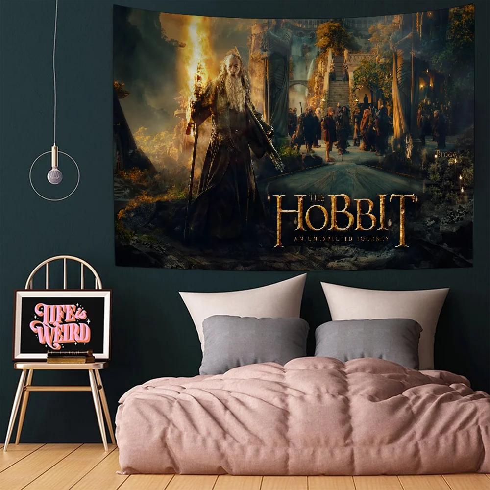 L-Lord Of The Rings H-Hobbit Anime Tapestry Hippie Flower Wall Carpets Dorm Decor Cheap Hippie Wall Hanging