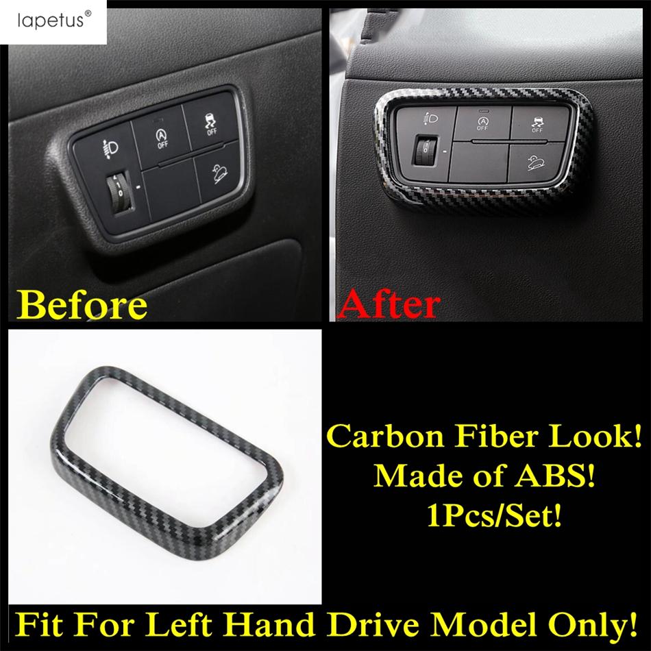 Dashboard Panel / Gear Shift Water Cup Panel / Head Light Cover Trim For Hyundai Tucson NX4  -  Carbon Fiber Accessories