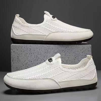 Herenschoenen zomer vliegweefsel mesh sport vrijetijd dunzool mesh schoenen heren werk zachtzool licht arbeidsbescherming casual schoenen