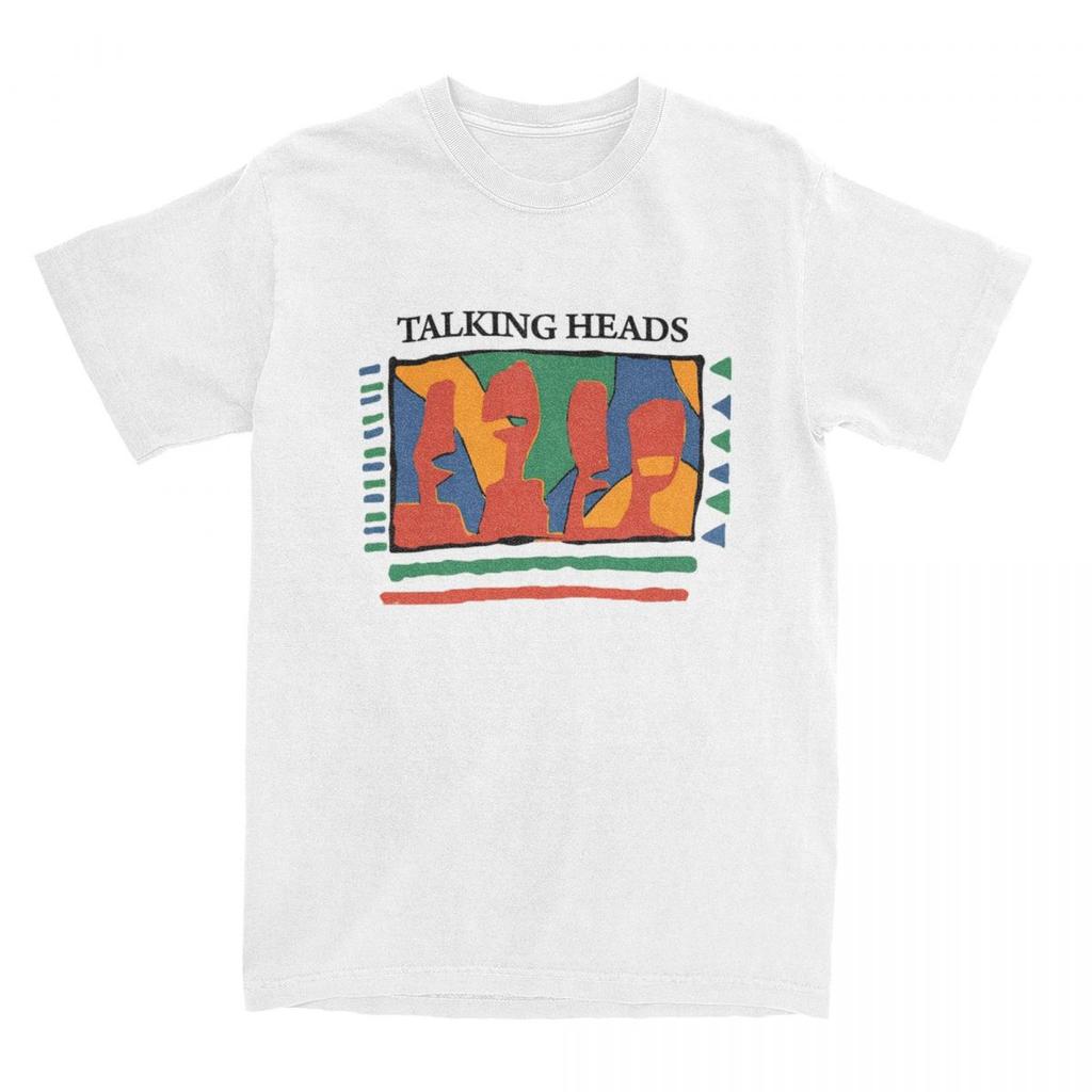Funny Talking Heads Band T-Shirts for Men Round Neck Cotton T Shirt Post Punk Short Sleeve Tee Shirt Original Clothing T Shirt