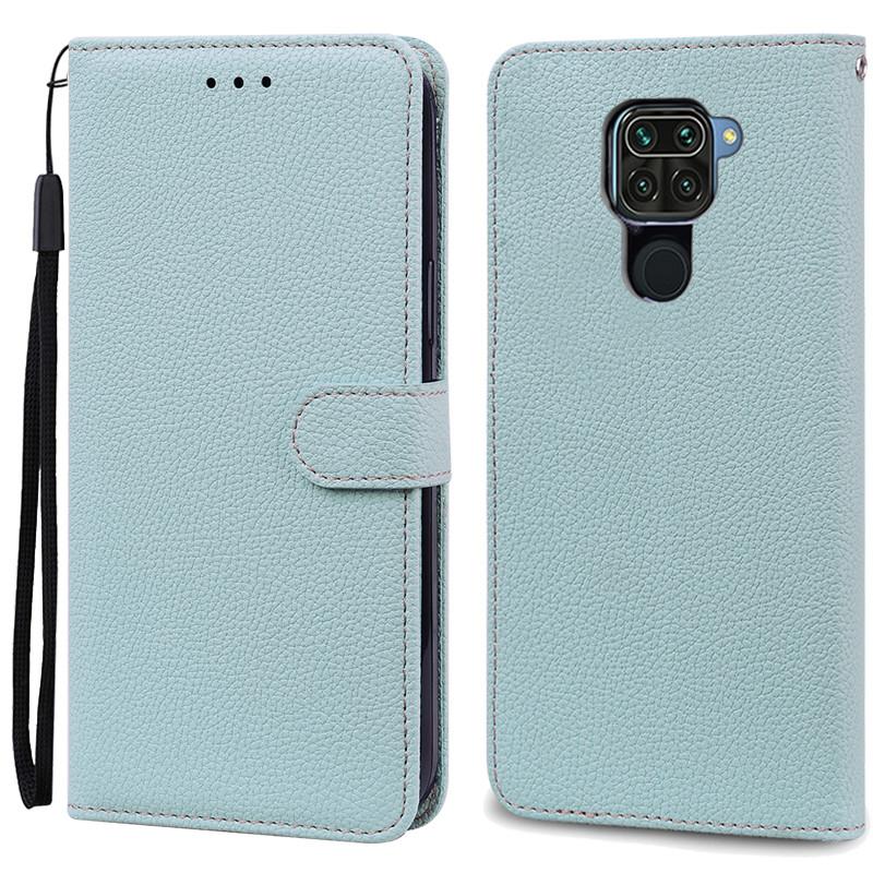

Для Redmi Note 9 Чехол Мягкий ТПУ Кожаный Чехол-кошелек для телефона Для Xiaomi Redmi Note 9 Note9 Чехол Флип-чехлы Для Redmi Note 9 Чехол For Redmi Note 9 светло-синий