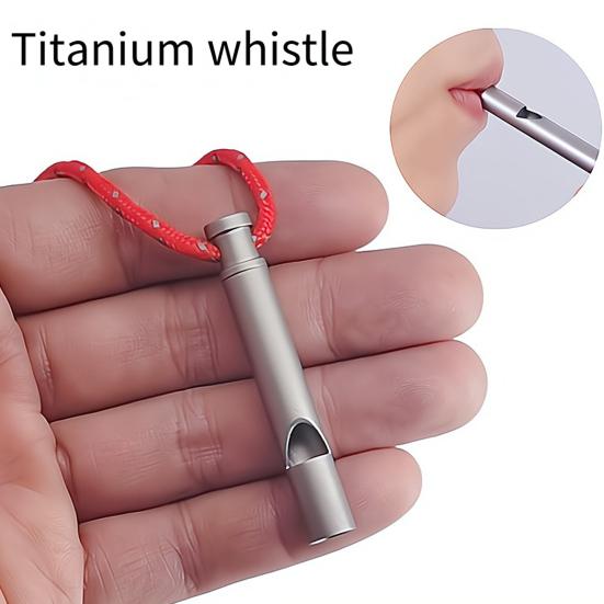 

Свисток для выживания на открытом воздухе с высоким децибелом из титанового сплава, прочный портативный мини-свисток для кемпинга, футбола, баскетбола, тренировок, спортивных судей