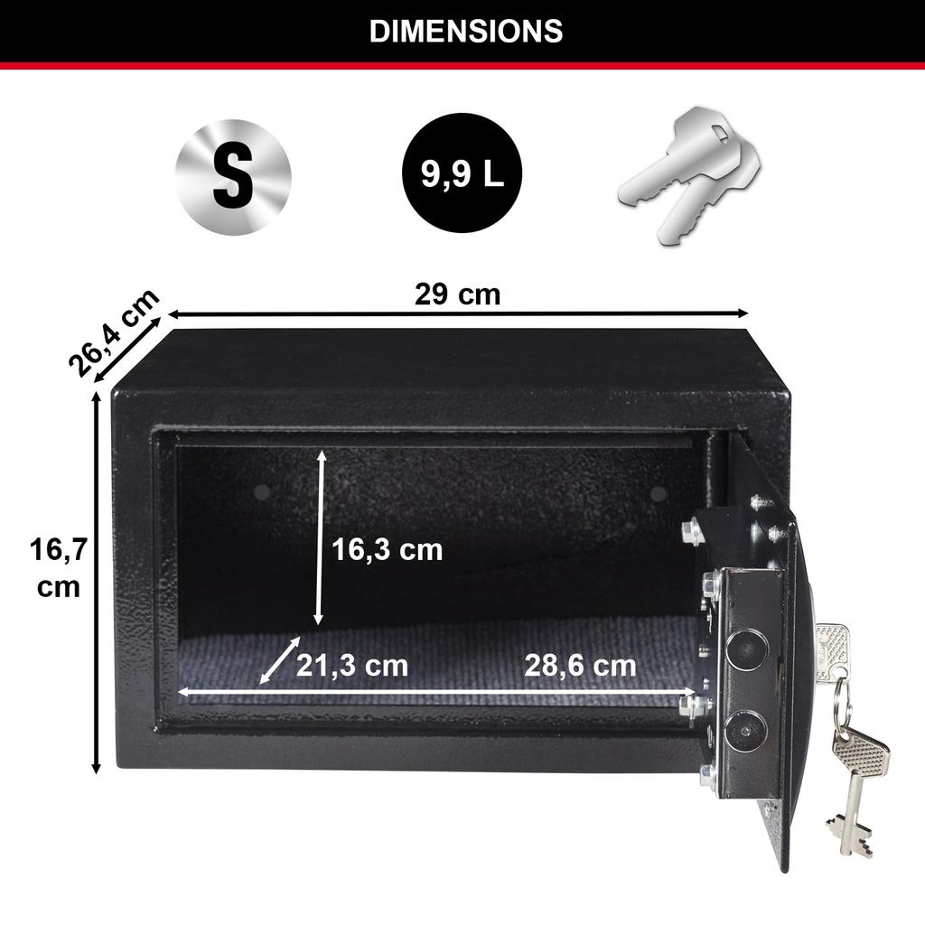 Master Lock Safe with Key, 9,93L, Mounting Hardware