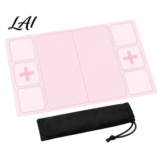 Desktop Exchange Organizer Fidget Trading Board Mat with Storage Bag 12x24 Inch Toy Game Accessories Pad Portable Playmat Divided Zones for
