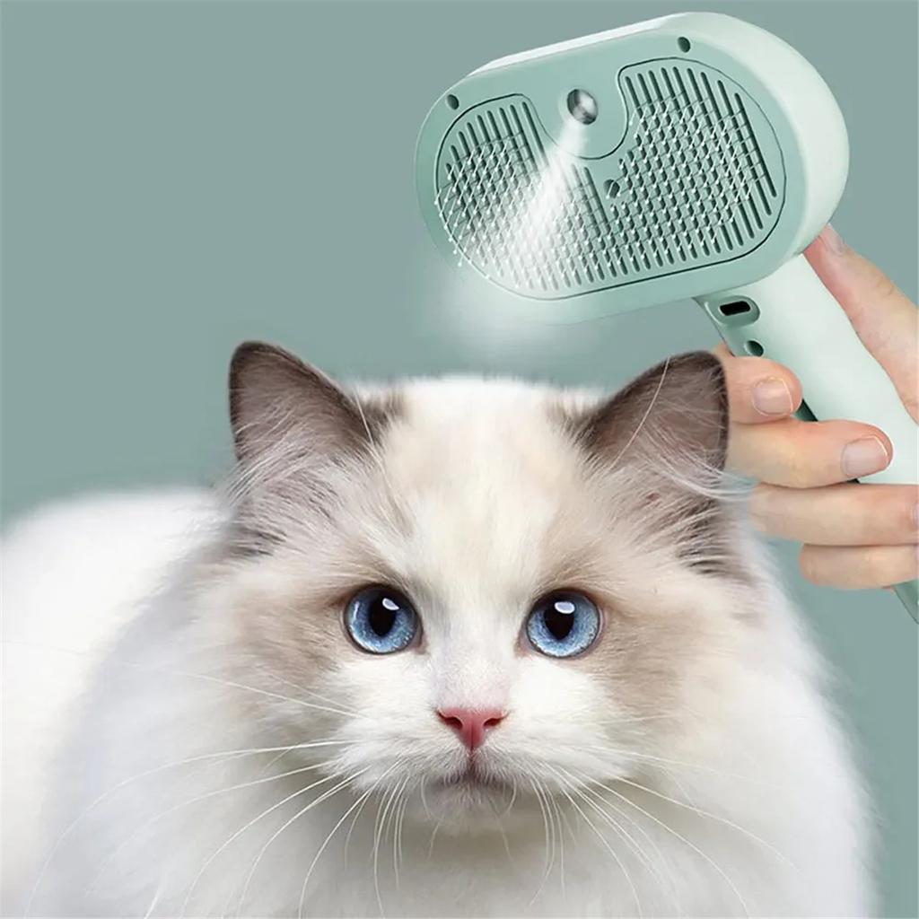 Pettine per capelli spray per animali domestici, spazzola per la pulizia, toelettatura per gatti, accessori per cani, strumenti, pettine per umidificatore a nebbia d'acqua, pettine per la rimozione dei nodi