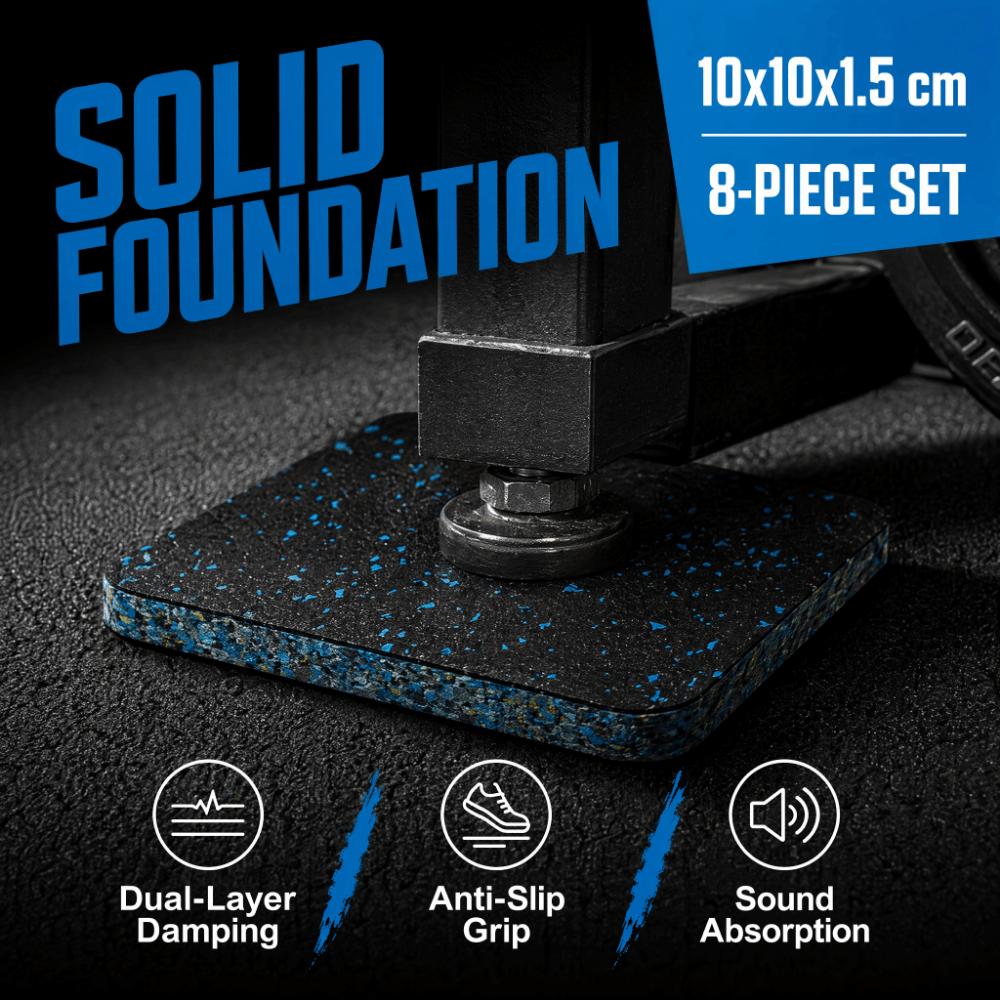 8pcs High Density Treadmill Mats Anti-Slip Floor Protection Mats  Under Machine Feet