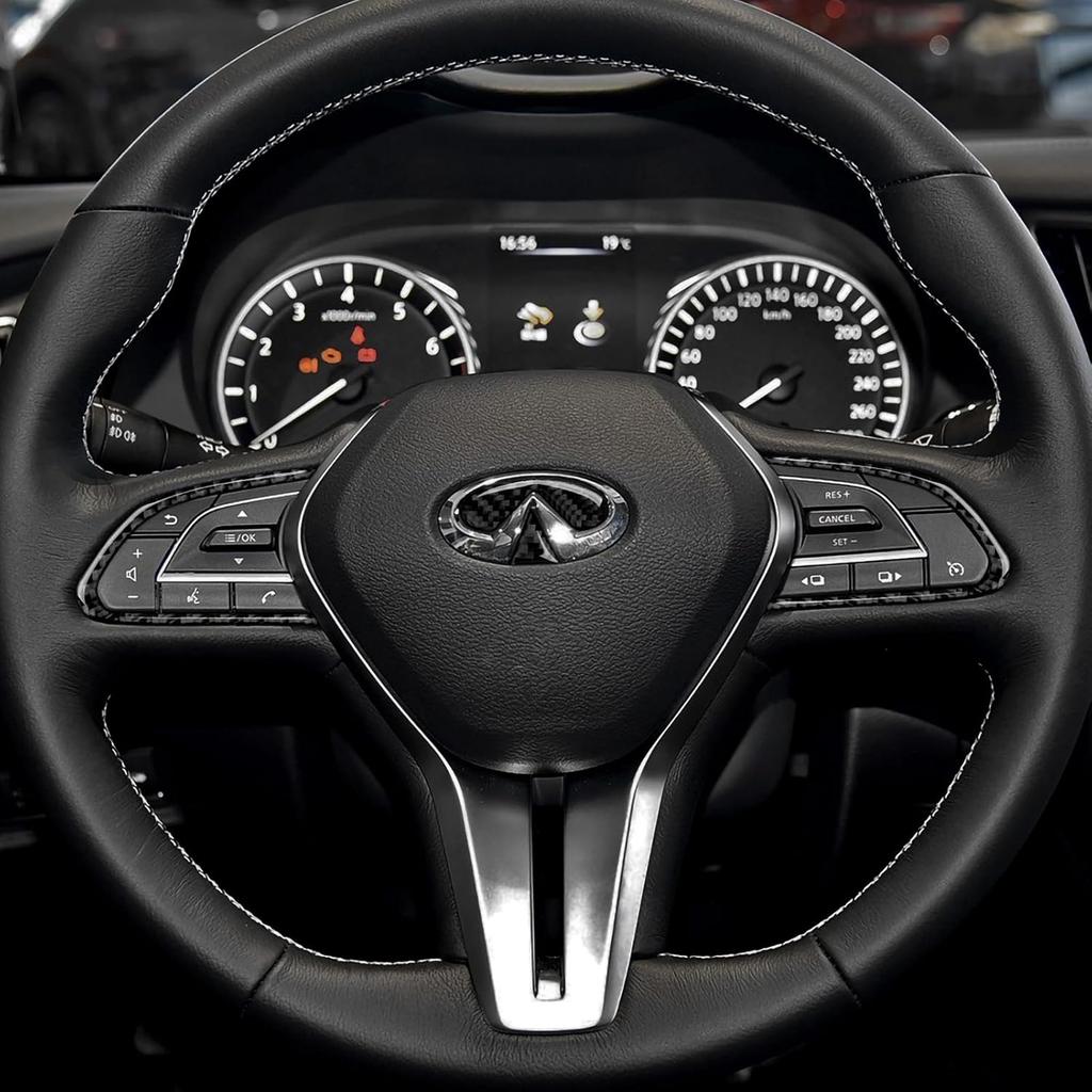Car Sticker Carbon Fiber Interior Trim Cover for Infiniti Q50 2018-2024 QX50 -2024 Q60 2017- Decal Accessories