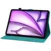 For iPad Air 11 (2025)/(2024) Case with Card Slots Lily Flower Leather+TPU Full Protection Tablet Cover
