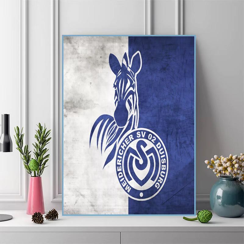 MSV Duisburg Pattern 3pcs 100% Round Full Drill 5D DIY Diamond Painting Embroidery Cross Stitch Rhinestone Décor