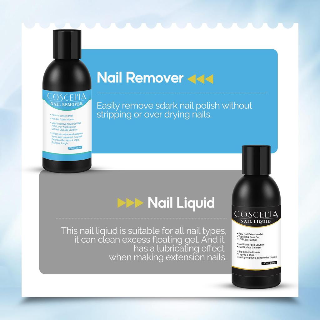 Buy COSCELIA Nail Remover Set Nail Polish Nail Glue Remover Remove