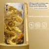 Mythical Golden Dragon For IPhone 17Pro Max 16 17 Pro 15 Pro 14 13 Plus 12 Mini 11Pro Max XR 16E 17Air Golden Glass Phone Case