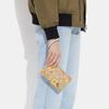 Coach Wristlet 16 Gold Letter Logo Floral Cluster Classic Monogram Zip Coated Canvas Leather Clutch Small Women Clutch Khaki CI856-IMOT4
