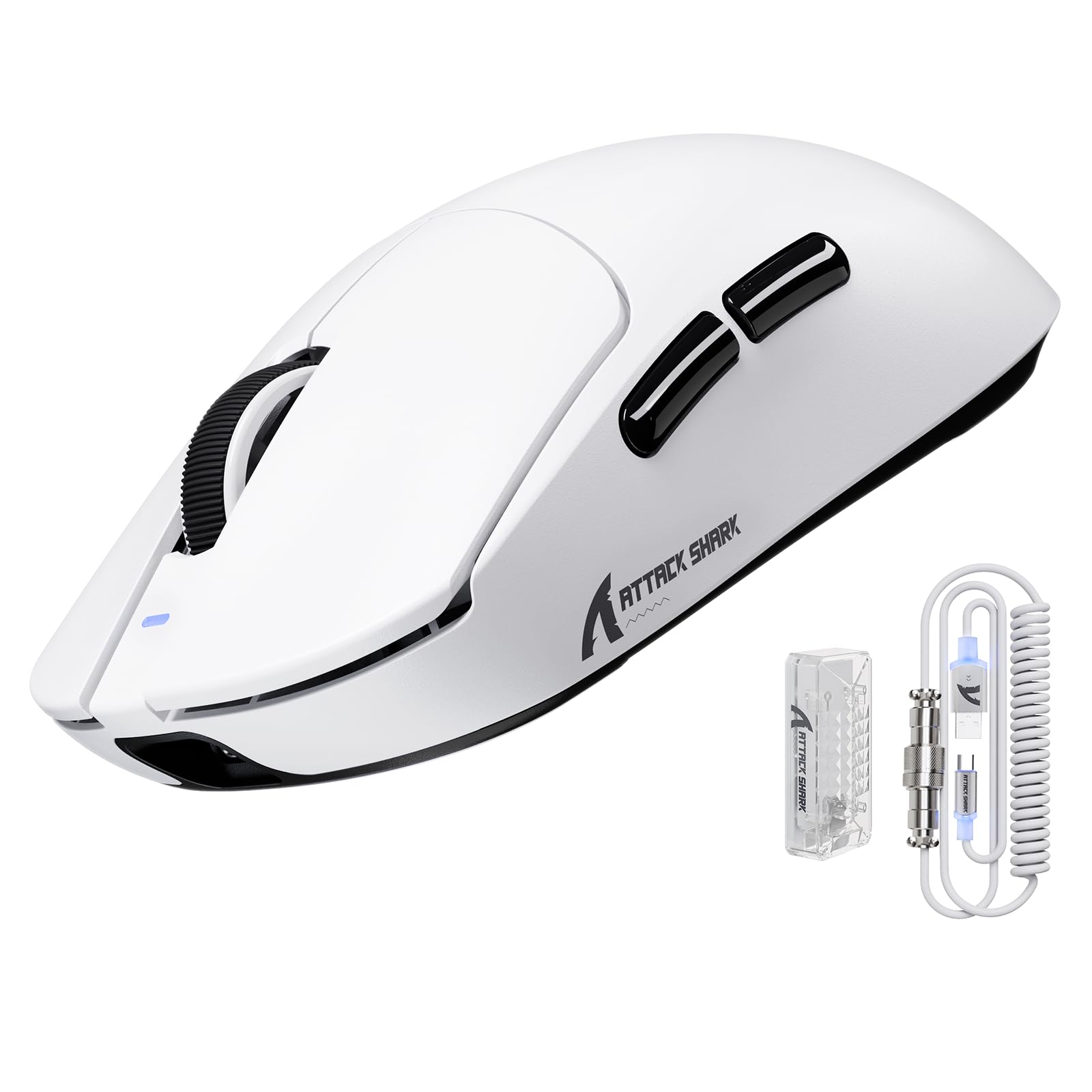 

ATTACK SHARK X8 Ultra Gaming Super Lightweight Wireless 8000Hz Polling PAW3950MAX Nordic52840 8K 42K 60G 500mAh WEB Large 100 Million Switch Bilateral білий