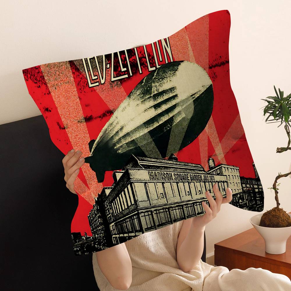 British Rock Led Band Z-Zeppelines Pillow Cushion Cover Pillowcase Living Room Sofa Home Decor Customized