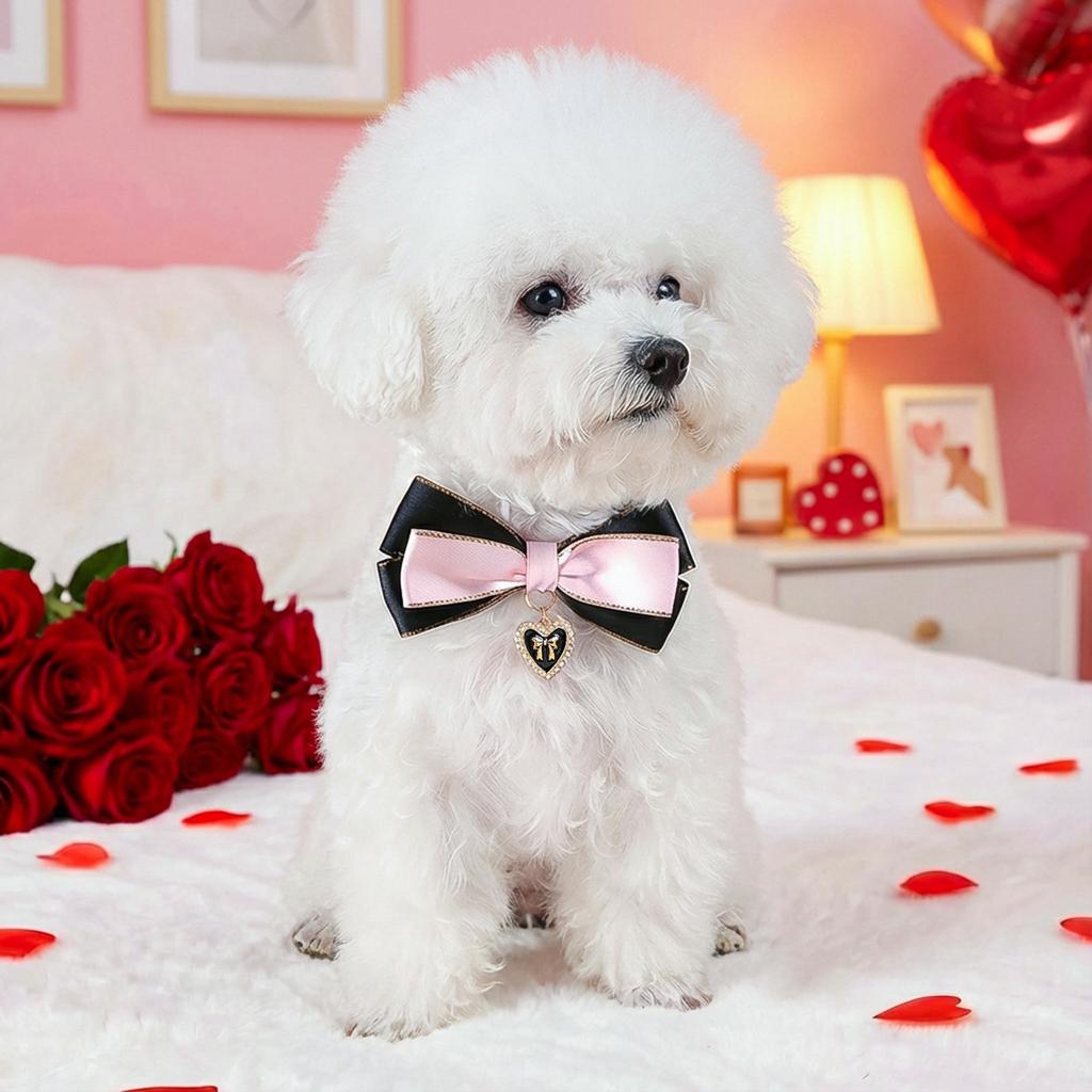 2026 Holiday Pet New Accessories Snood Cute Puppy Kitten Accessories Valentine's Day Bow Collar