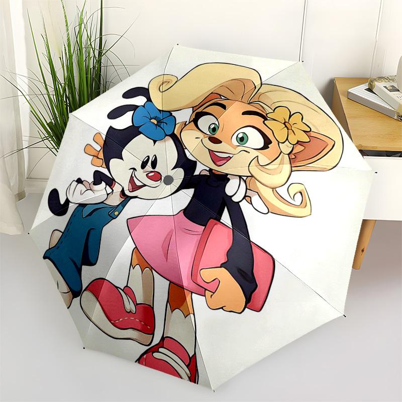 

1pc Alvin and the Chipmunks Outdoor Umbrella - Automatic Opening Folding Design - 8 Bone Iron Frame - Perfect Gift for Fans, Travelers, Daily Use, and