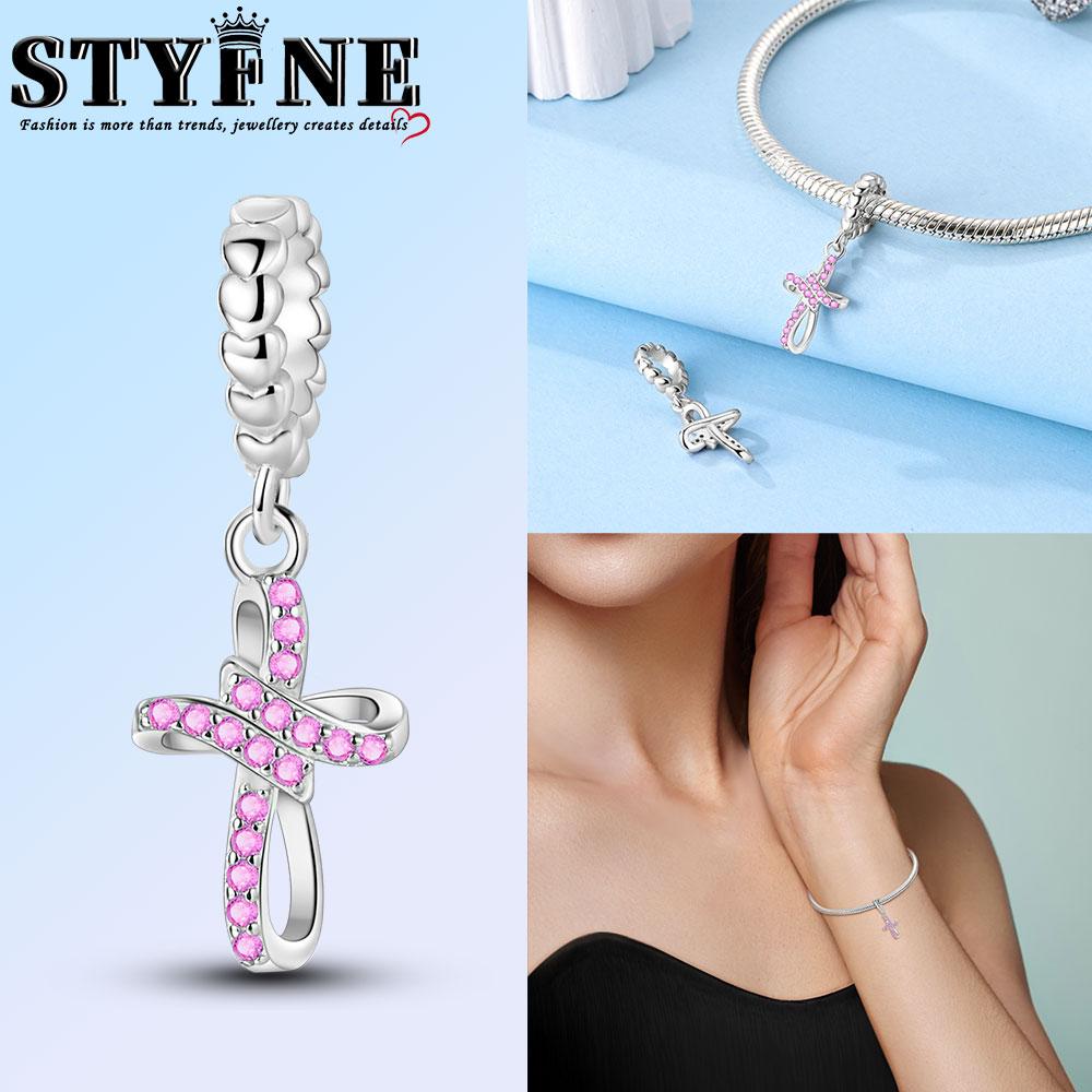 Classic Copper Holy Angel Cross Charms Beads Pendants For Women Fit Original Bracelets Diy Jewelry Gift