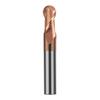 Heavy Duty Corrosion Resistant Ball Nose End Mill 2 Flutes HRC55 Hardness Fit for High Speed Steel Cast Iron Machining