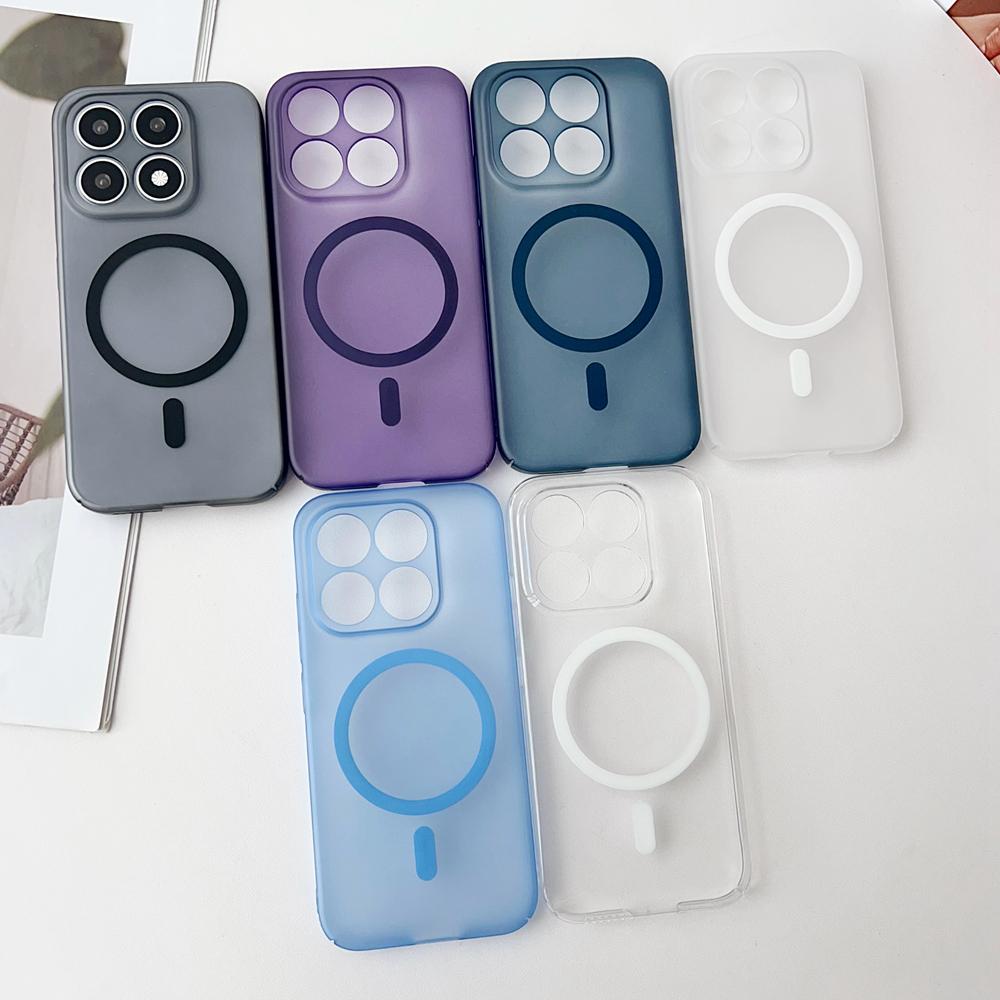 KEYSION Ultra Thin Matte Transparent Phone Case for Xiaomi 17 Hard PP Clear Magnetic Shockproof Simple Back Cover for Xiaomi 17