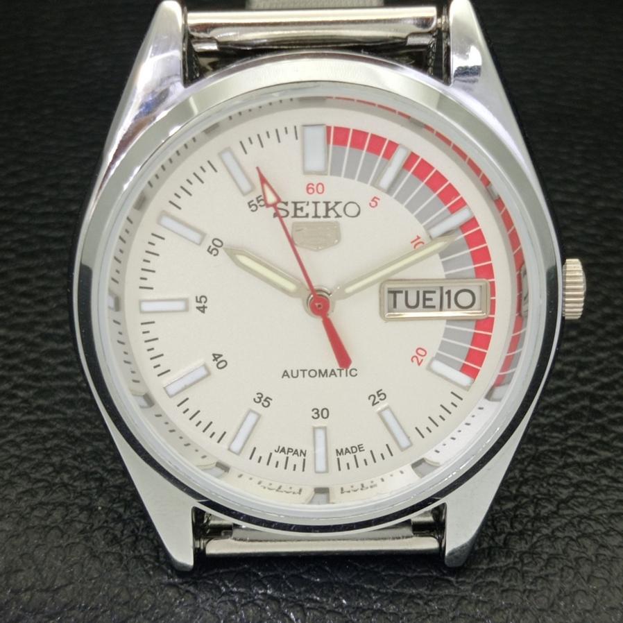 REFURBISHED MENS SEIKO 5 AUTOMATIC 6309A JAPAN WHITE DIAL WATCH A427249-2 QRL-a427249