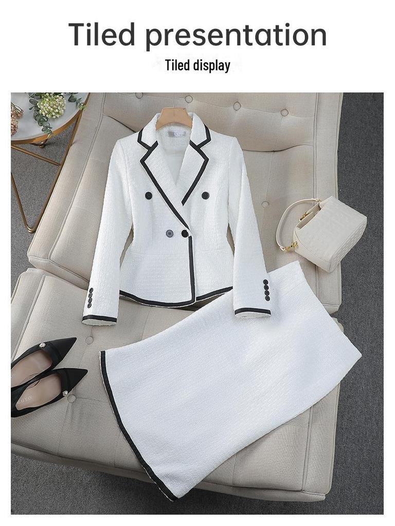 Women's Long-Sleeve Professional Skirt Suit for Fall/Winter - Formal Workwear 9532