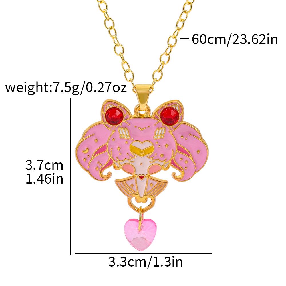 Anime Sailor Moon Tsukino Usagi Figure Pendant Necklace Girl Accessories Cute Cosplay Props Gifts