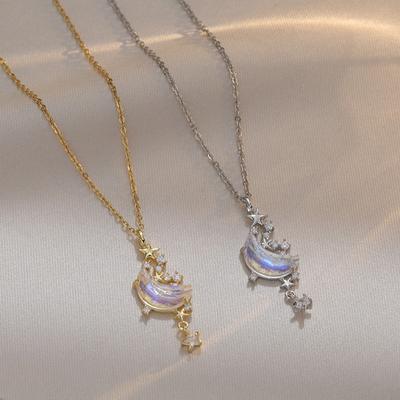 Star Moon Galaxy Pendant Woman Japanese and Korean Symphony Clavicle Chain