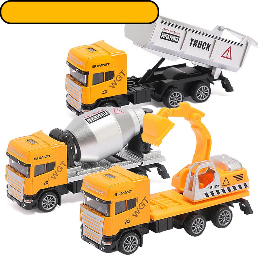 3pcs 1:64 Children Alloy Car Fire Fighting Engineering Vehicle Pull Back Car Model Toys For Boys Birthday Gifts