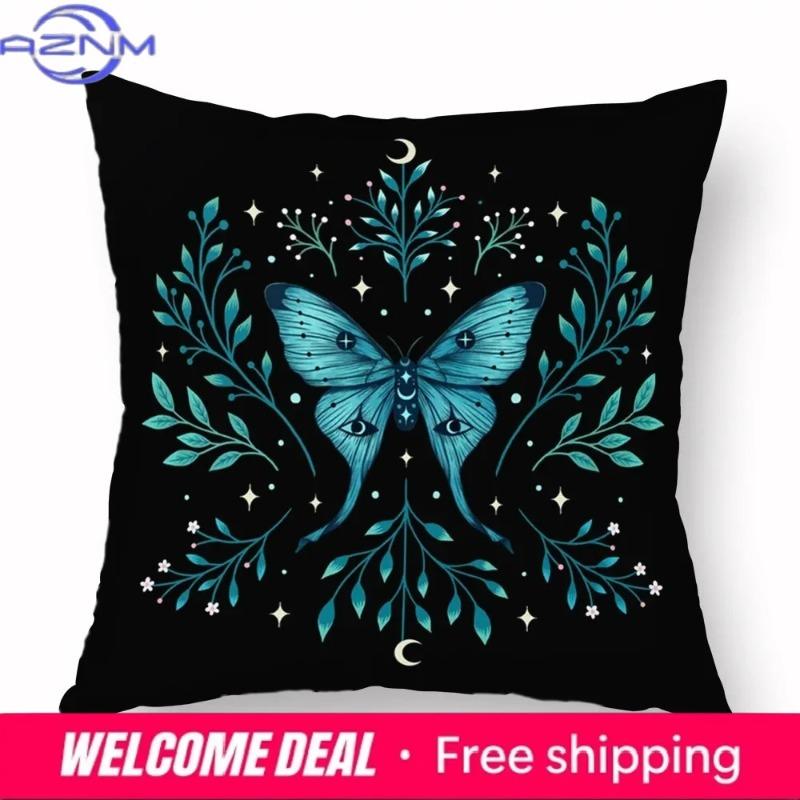 Home Decor Moon Phases & Magical Creatures Pillow Covers Pattern Cushion Cover Suitable For Sofa Bedroom Car Pillow Cover
