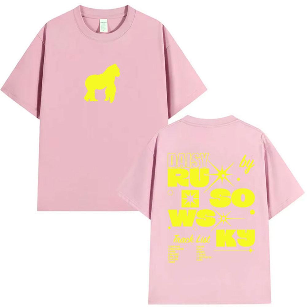 Rapper Rusowsky Daisy Tour 2025 Fans T Shirt Men Women Vintage Fashion Clothing Tshirts Summer Casual Oversized Cotton Tshirt