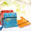 Chinese Brocade Jewelry Storage Bag Handmade Silk Embroidery Padded Small Zipper Tassel Jewelry Organizer Pouch Satin Gift Bag