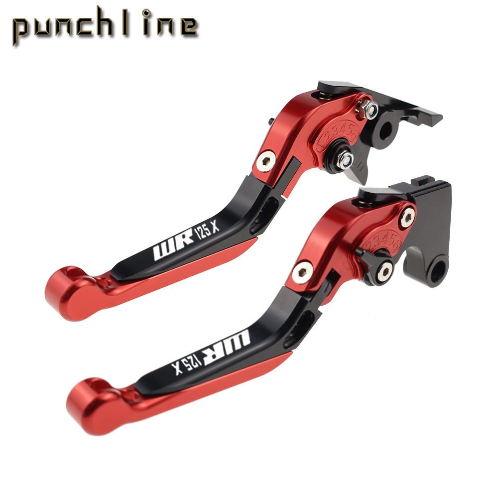 Fit For WR125R/X 2012 2013 Clutch Levers For WR125 R WR125 X 2013 2014 2015 Parking handle set Folding Extendable Brake Levers A