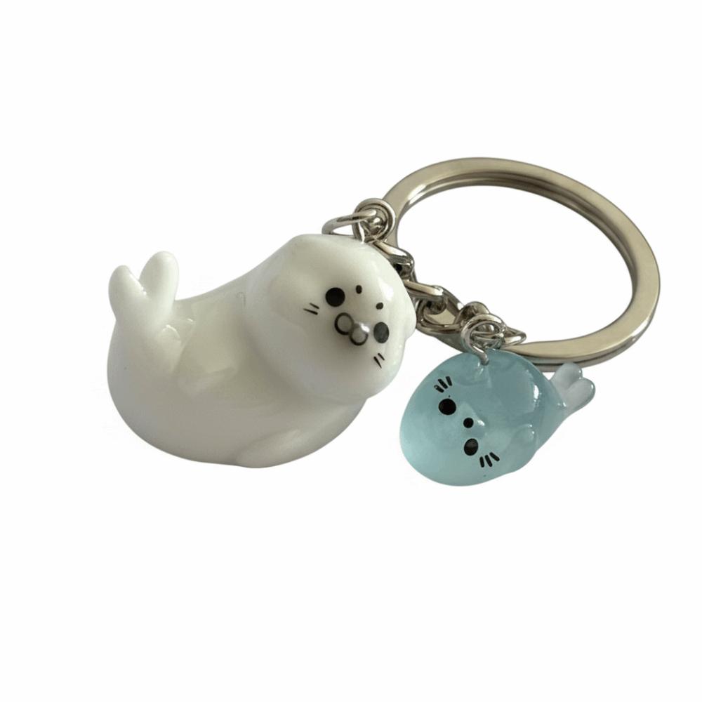 

3D мультяшний морський лев Брелок Смоляний Тримач для ключів Милий тваринний Брелок Для дівчат