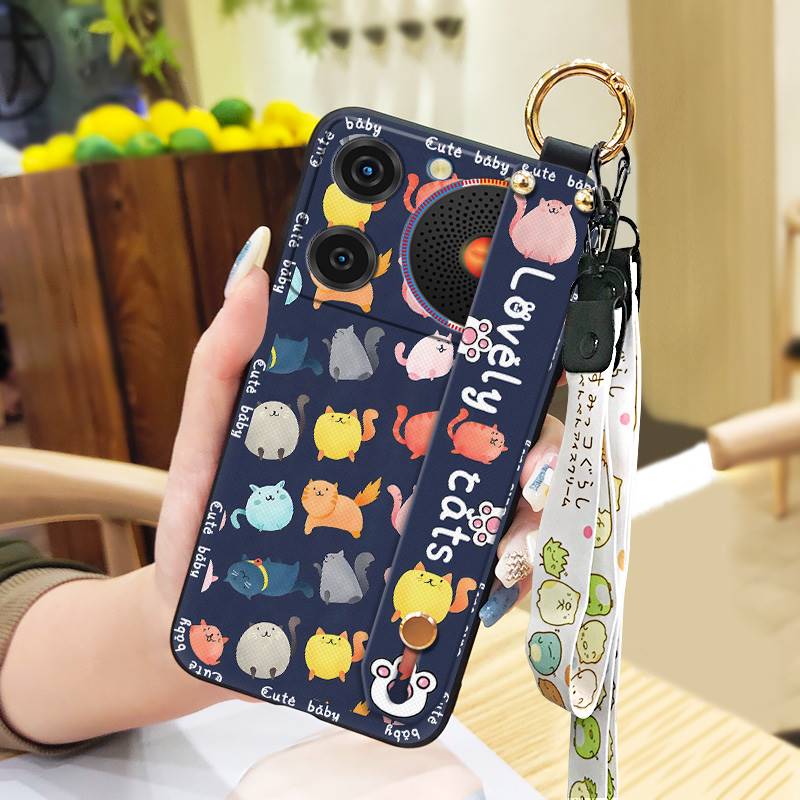 

Cute Anti-knock Phone Case For ZTE Nubia Music Phone Holder Protective Cartoon Dirt-resistant Wristband Kickstand Ring ZTE Nubia Music