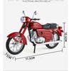 1/10 JAWA 250 Alloy Retro Motorcycle Model Diecast Metal Street Classic Motorcycle Model Simulation Sound and Light Kid Toy Gift