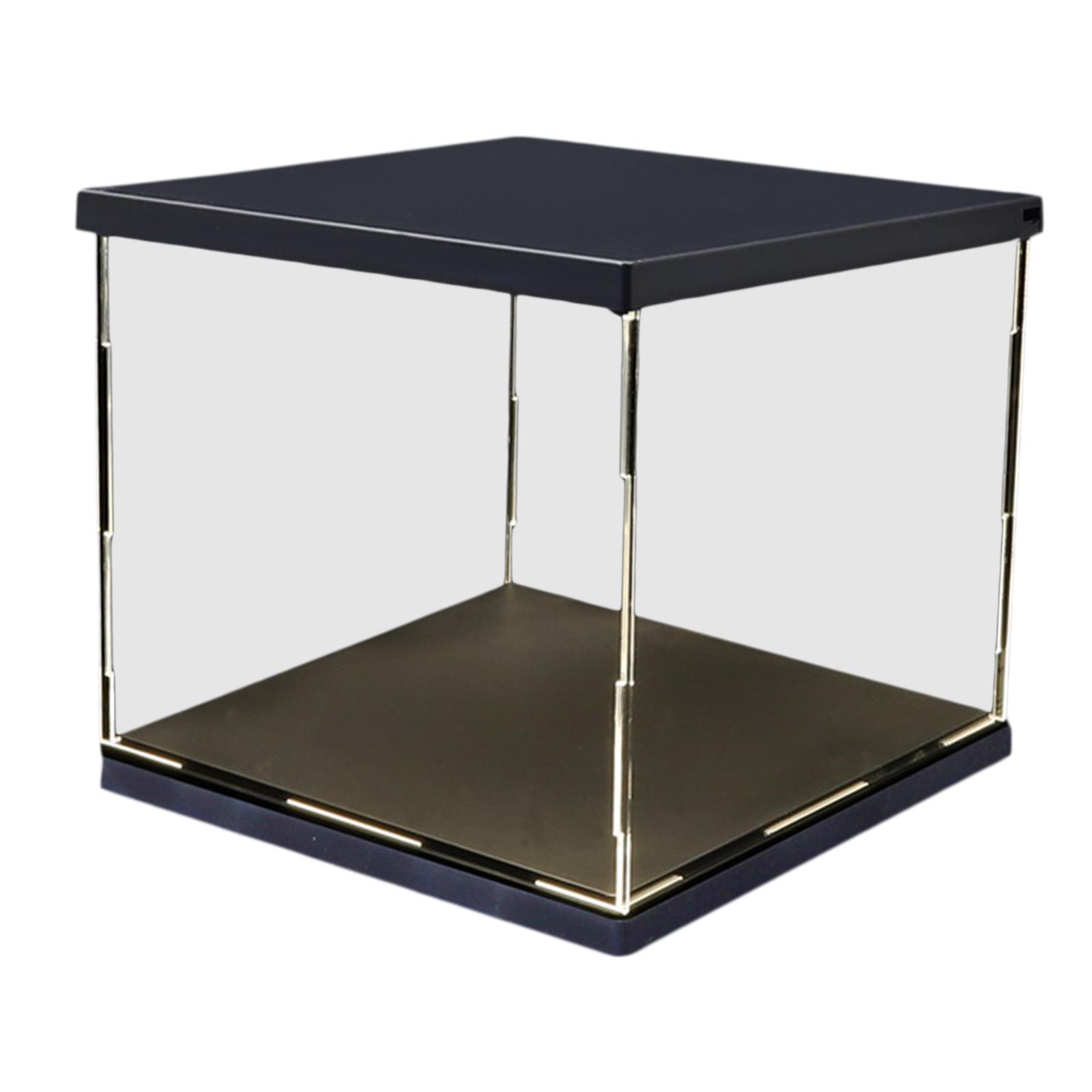 Clear Plastic Display Case with LED lights for Figure Model Display Storage, Dustproof жёлтый