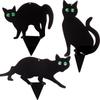 3 stücke Simulation Schwarze Katze Dekoration Zeichen Halloween Thema Karte Outdoor Garten Yard Decor Requisiten
