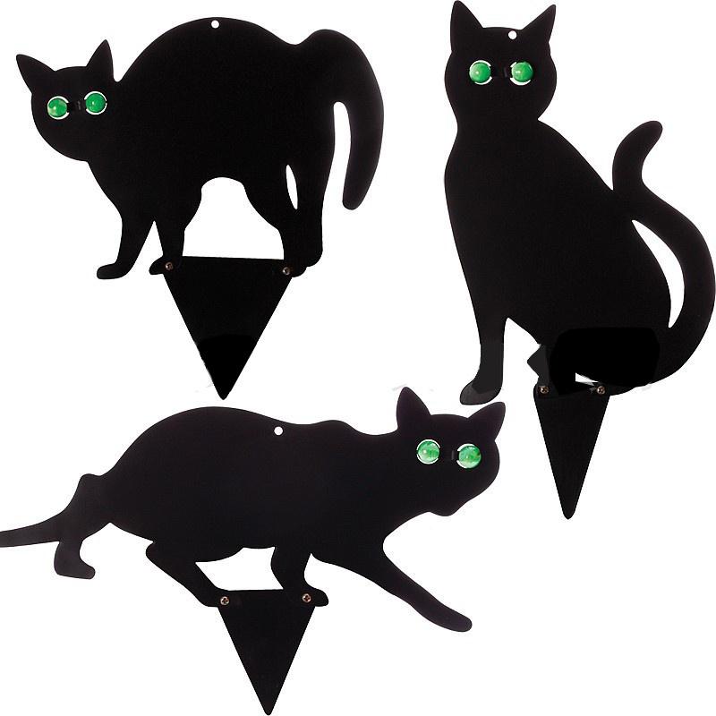 3 stücke Simulation Schwarze Katze Dekoration Zeichen Halloween Thema Karte Outdoor Garten Yard Decor Requisiten