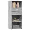 VidaXL Highboard Sonoma Grey 50x42.5x124 Cm Engineered Wood, Sideboard, Cupboard, Side Cabinet, Cabinet, 846178