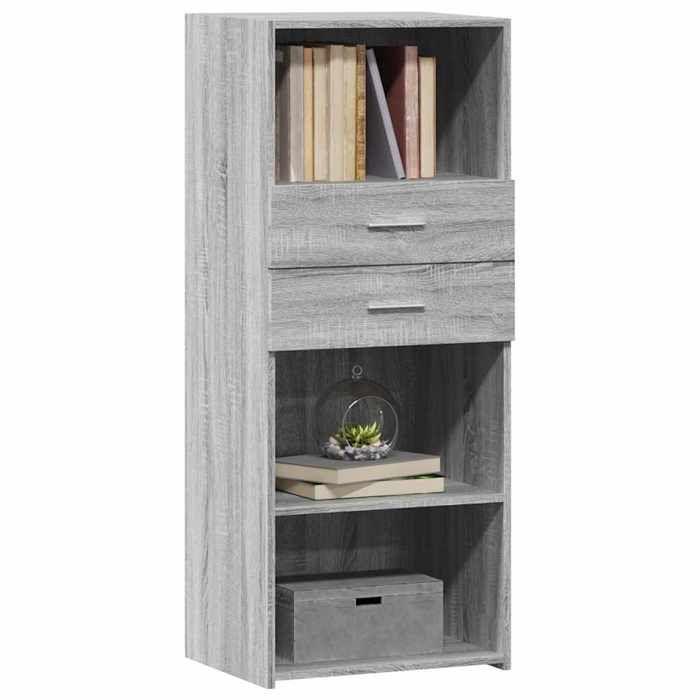 VidaXL Highboard Sonoma Grey 50x42.5x124 Cm Engineered Wood, Sideboard, Cupboard, Side Cabinet, Cabinet, 846178
