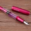 MOONMAN T1 Handmade Resin Fountain Pen, Large Capacity Piston Filler, Fine Nib with Aluminum Alloy Barrel